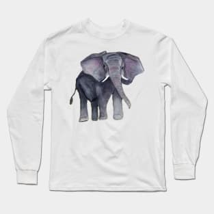 Watercolour Elephant Long Sleeve T-Shirt